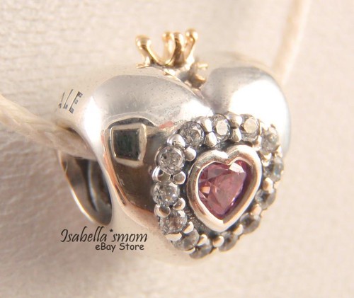 PRINCESA CORAZÓN Auténtico PANDORA Plata/14K CORONA DE Circonio Circonio/Cuentas NUEVO 5700302259674 | eBay