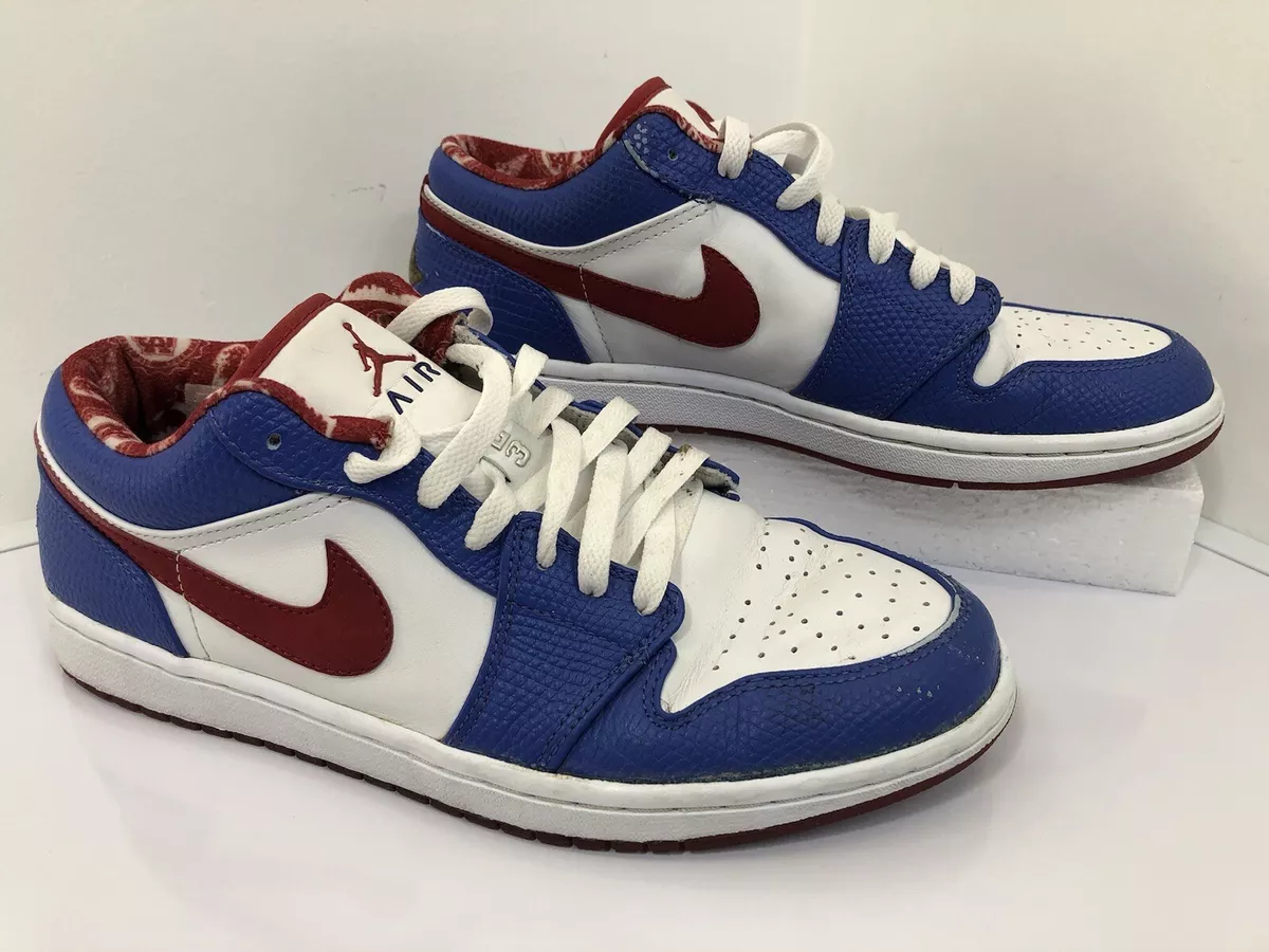 Jordan Retro 1 Low East Side Royal Blue Red 309192 161 Size 10