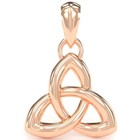 Celtic Trinity Knot Pendant In Solid 14k White Gold — photo 4