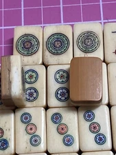 2 small Antique Mah Jongg Jong Majong Tiles. Your pick from this set 