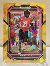 2023 Panini Prizm Draft Picks Tyler Scott 🔥GOLD ICE🔥 Prizm Rookie #154 RC CLN