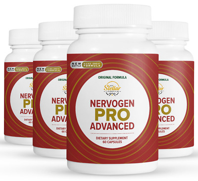 4 Pack Nervogen Pro Advanced, nerve support for neuropathy-60 Capsules x4
