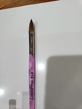 LOT OF 2 KOLINSKY PURPLE BRUSHES ACRYLIC NAIL BRUSH  12
