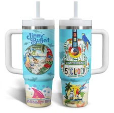 Jimmy Buffett Bubble Up Cup 40 Oz Tumbler With Handle