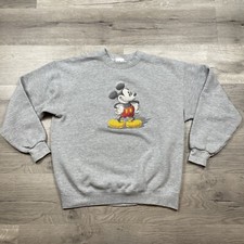 VTG Mickey Mouse Walt Disney World 3D Shadow Graphic Sweatshirt Sz L See Desc 
