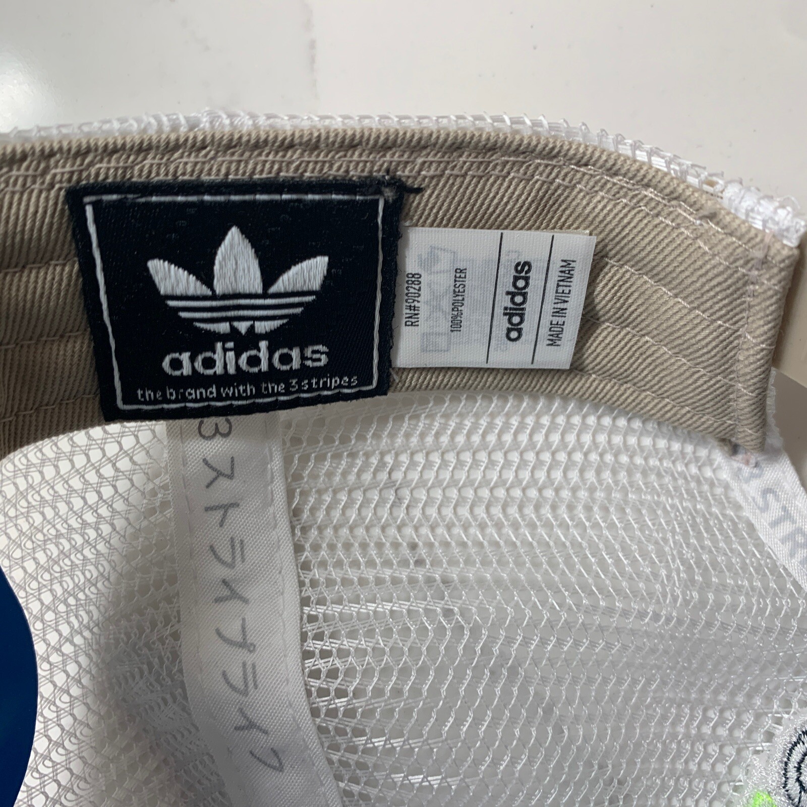 Adidas Originals Beige Foam Adjustable Snapback Trucker Hat Cap OSFM