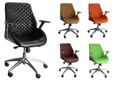 Exclusiver Bürodrehstuhl 70er Jahre Designer Drehstuhl Chefsessel Pantera  