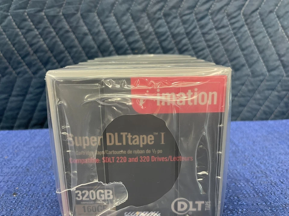 Estuche de 5 Imation Super DLTtape I 320 GB Una Cinta con Estuche Sellado Foto 3 de 4