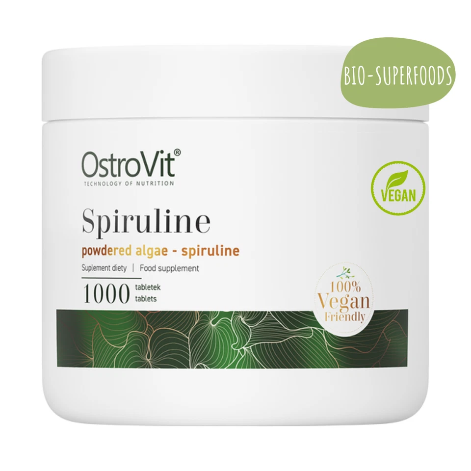 OSTROVIT Spirulina Bio 1000 Compresse Pura Alga NO OGM NO Additivi Ferro Proteine Dieta