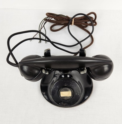 Vintage 1926-38 Western Electric D1 Metal Non-Dial Desk Phone + E1 Handset - Picture 2 of 12