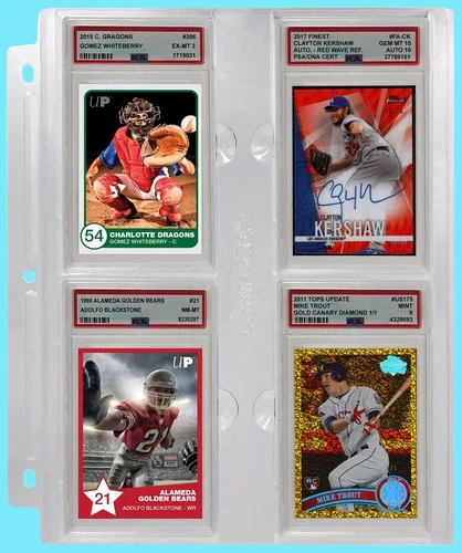 1 ULTRA PRO GRADED SLAB PAGE for PSA Sheets Protector Sports Trading Cards