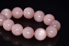 10MM Genuine Natural Peach Moonstone Grade AA Round Gemstone Loose Beads 7.5"