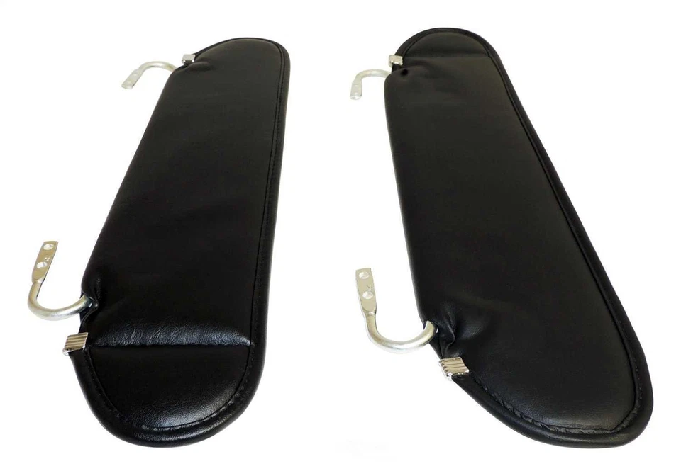 FITS 1987-1995 JEEP WRANGLER BLACK LEFT AND RIGHT SUN VISOR SET - Image 2 of 4