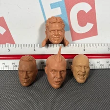 WWE Mattel Elite Heads Lot Unpainted Test Shots Luger Rock Beefcake Steve Austin