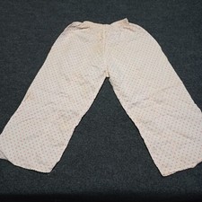 Vintage Youth PJ Pant Pink Polka Dot Elastic Waist 16" Waist