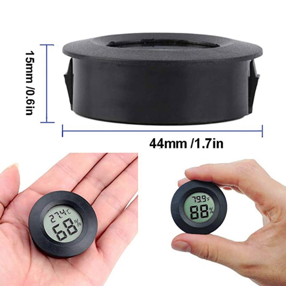 Round Hygrometer Thermometer Indoor/Outdoor Humidity Gauge Measure E8K7