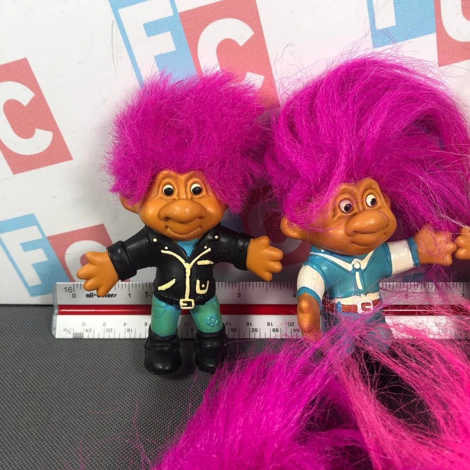 Just Toys Bend-Ems Bendems Trolls Lot Original Norfin Trolls 1992 Figures Set - Image 4 of 4