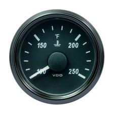 VDO SINGLEVIU 52MM 2-1/16" WATER TEMP GAUGE - 250 DEG F