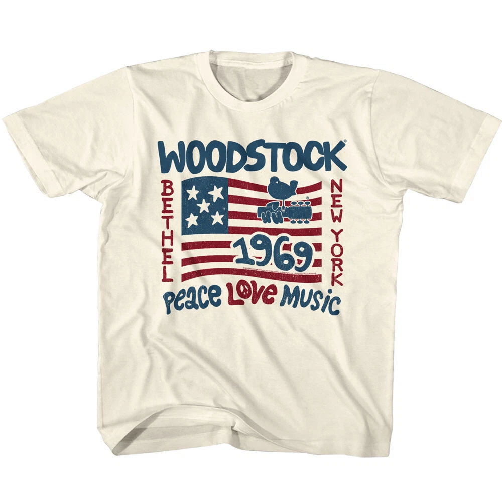 Woodstock 1969 Bethel New York Peace Love Youth T Shirt Rock & Soul Music Merch
