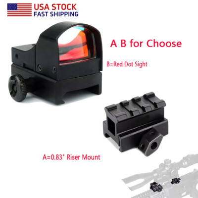 Holographic 3 MOA Red Dot Sight Scope/3 Slot 0.83'' Medium Riser Mount