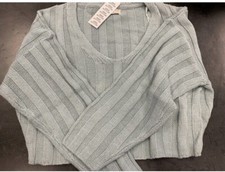 Urban Outfitters Sage Cotton Pullover Cropped Sweater, S BNWT