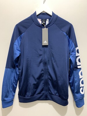 Neu Jungen Adidas blau marineblau Leistung Reißverschluss Trainingsanzug Jacke 13-14 Jahre