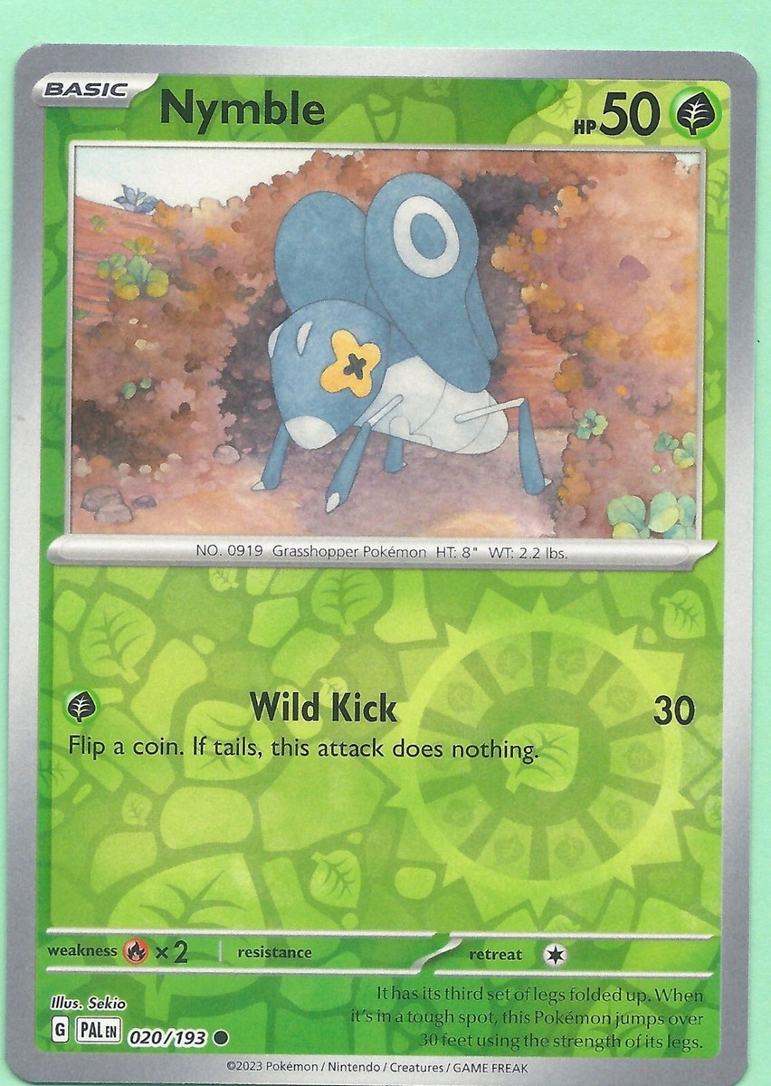 3 EVOLUTION PALDEA EVOLVED POKEMON- LOKIX (Holo) & 2 NYMBLE REV