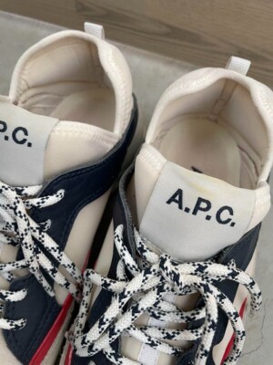 A.P.C. Dad Sneakers Shoes Navy White Red Size Women's US7.5