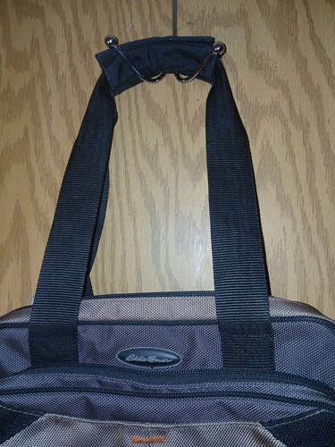 Eddie Bauer Travel Carry On Bag Taupe with Black Trim Bottle Holders Pockets - Picture 12 of 19
