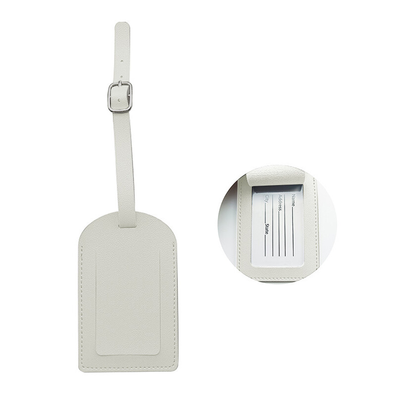Luggage Tags PU Leather Name Address ID Labels for Travel Bag Suitcase