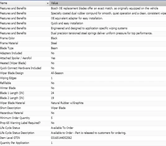 Wiper Blade Set Bosch Front OEM Aerotwin for 2010-2011 BMW M3 Foto 2 de 4