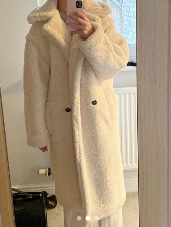 Teddy bear hotsell cream coat