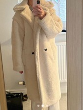 Misspap Teddy Coat Cream Fur Coat With Buttons