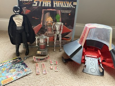 Vintage 1977 Ideal Star Team Star Hawk Spaceship Zeroid Zem21 Knight of Darkness