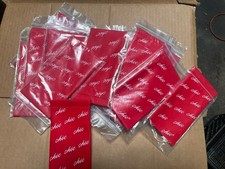 Lot 20 Eyeglasses Pouch Portable Squeeze Glasses Case Soft Bag Red "CHIC" 2 Pack