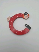 Vtg. Sevi Hand Painted Wooden Alphabet Letter 3 to 4 Clown Child Baby Decor C"