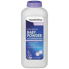 HealthWise Corn Starch Baby Powder | Soothing Lavender Scent | Talc Free | Parab