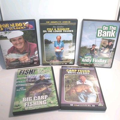 Fishing DVD Bundle 5 Titles Carp Roach Bob Nudd Andy Findley Alan Taylor