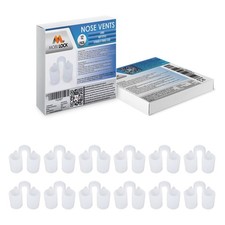 Nose Vent Sinus Relief Dilator Pack of 12 - Large - Soft Silicone, White