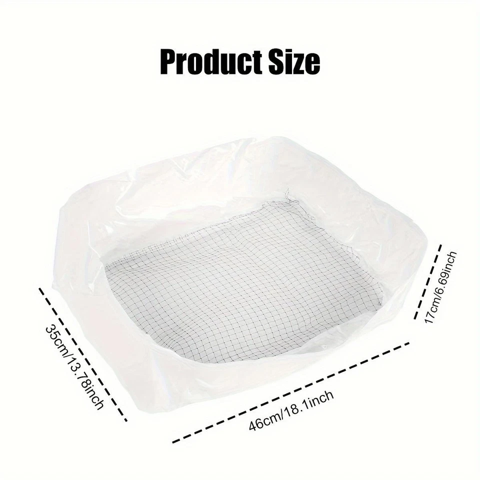 10pcs Reusable Cat Feces Filter, Hands Free Pet Cat Excrement Liners Filter Net - Image 3 of 4