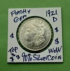1921 D Morgan Silver Dollar FLASHY BU Gem TRUE BEAUTY Higher Grade Silver Coin