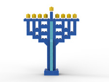 LEGO Bricks Hanukkiah - Taller Version