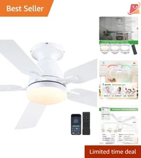 Ceiling Fans with Lights 56in Modern Reversible Dimmable Quiet Indoor