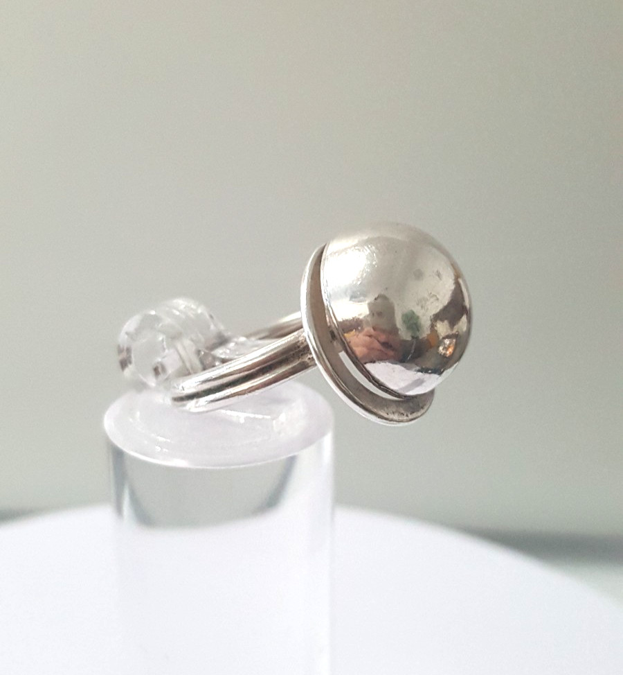 Fabulous Solid Artistic Dome Ring 925 Silver Size… - image 12