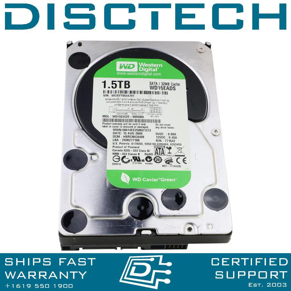 【中古】Western Digital 1.5 TB Caviar Green SATA Intellipower 32 MB Cache Bulk/OEM Desktop Hard Drive WD15EADS [並行輸入品] Western Digital WD15EADS SATA Hard Drive | eBay