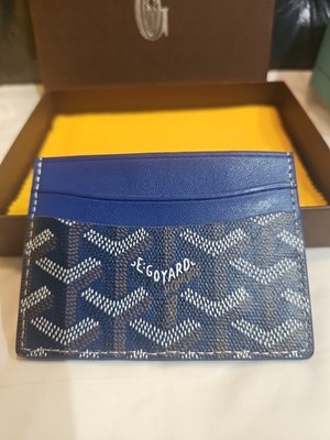 Authentic Goyard Saint Sulpice Card Holder Sky Blue - Pristine New