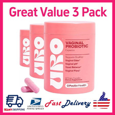 3 PACK URO O Positiv Vaginal Probiotics for Women pH Balance w/ Prebiotic 180 ct