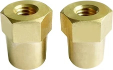 Battery Terminal Post Adapter 2Pc Brass 3/8-16 Female Stud Extension Connectors