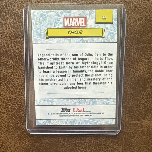 2024 TOPPS CHROME MARVEL BLUE WAVE #32 THOR /150 - Foto 3 di 3
