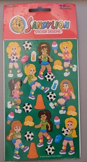 ❤️Sandylion Originalbogen 2 Sheets Maxi Kromekote Mädchen Fußball 90er❤️